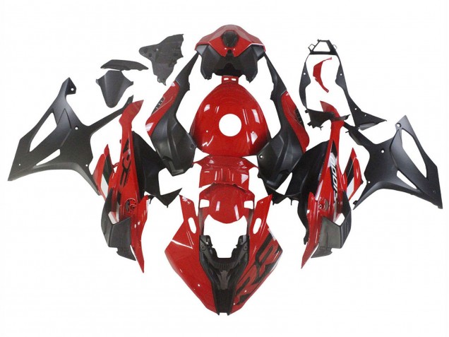 BMW S1000RR Motorrad Verkleidung 2023-2024 - Rot Matt Schwarz