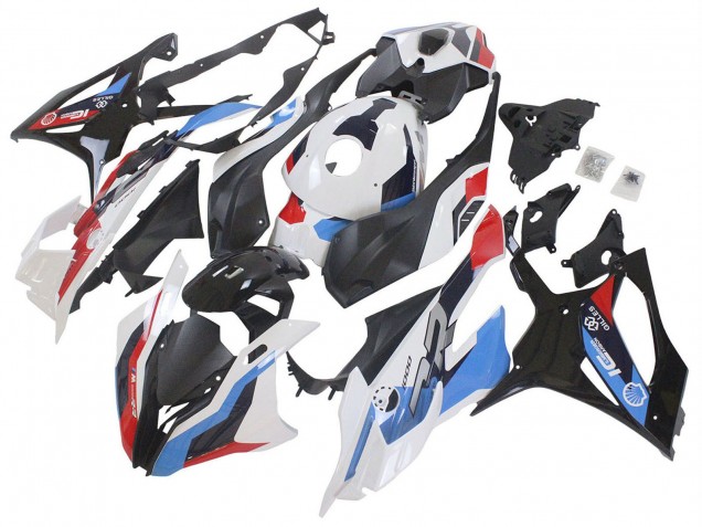 BMW S1000RR Motorrad Verkleidung 2023-2024 - Weiss Blau Rot Matt Schwarz