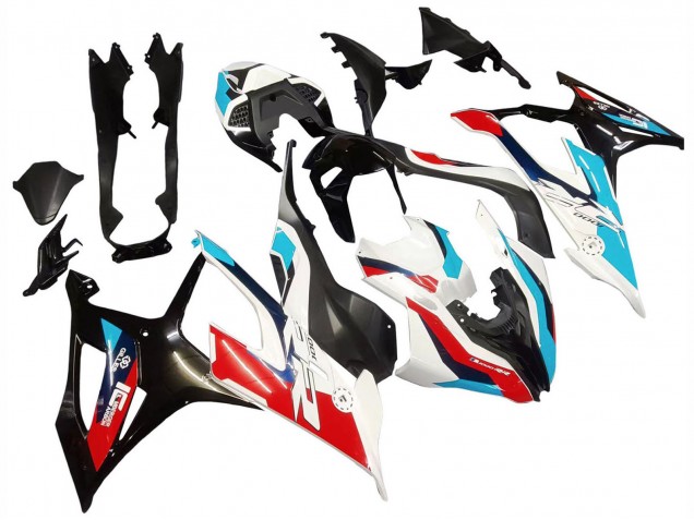 BMW S1000RR Motorrad Verkleidung 2019-2022 - Schwarz Weiss Blau Rot