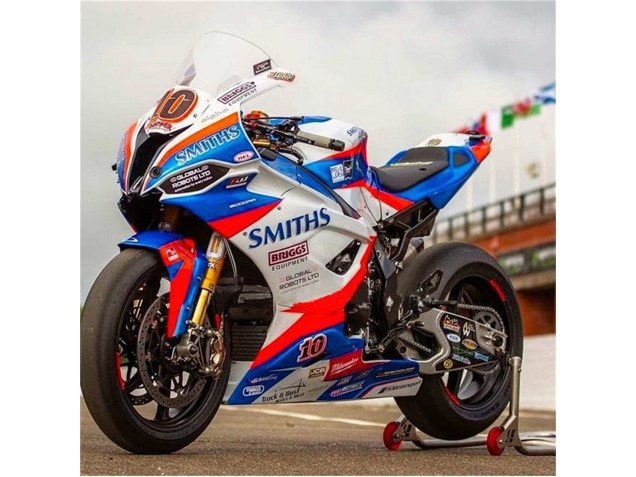 BMW S1000RR Motorrad Verkleidung 2019-2022 - Weiss Blau Rot Smiths