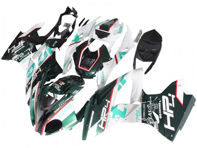 BMW S1000RR Motorrad Verkleidung 2017-2018 - Weiss Grun