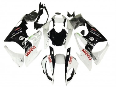 BMW S1000RR Motorrad Verkleidung 2017-2018 - Weiss Schwarz Fiamm