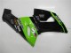 Kawasaki ZX6R Motorrad Verkleidung 2005-2006 - Grun Glanzendes Schwarz Elf