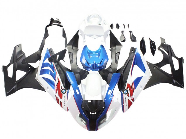 BMW S1000RR Motorrad Verkleidung 2009-2014 - Weiss Blau Matt Schwarz