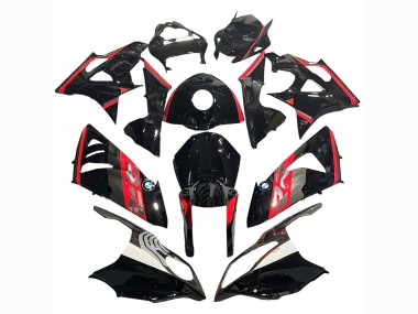 BMW S1000RR Motorrad Verkleidung 2009-2014 - Rot Glanzendes Schwarz