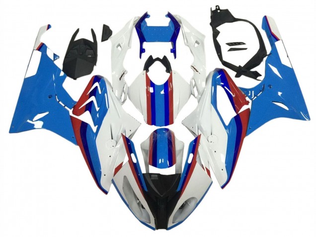 BMW S1000RR Motorrad Verkleidung 2009-2014 - Weiss Rot Blau