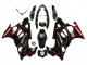 Suzuki GSX600F/GSX750F Motorrad Verkleidung 2004-2006 - Glanzendes Schwarz Rot Flamme