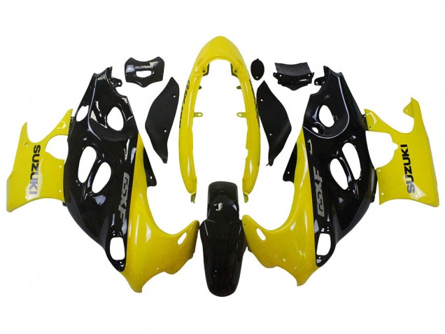Suzuki GSX600F/GSX750F Motorrad Verkleidung 2004-2006 - Glanzendes Schwarz Gelb
