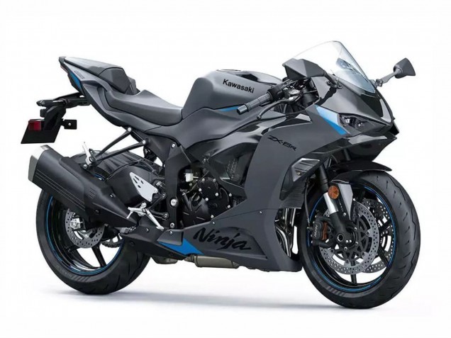 Kawasaki ZX6R Motorrad Verkleidung 2023-2025 - Grau Ninja