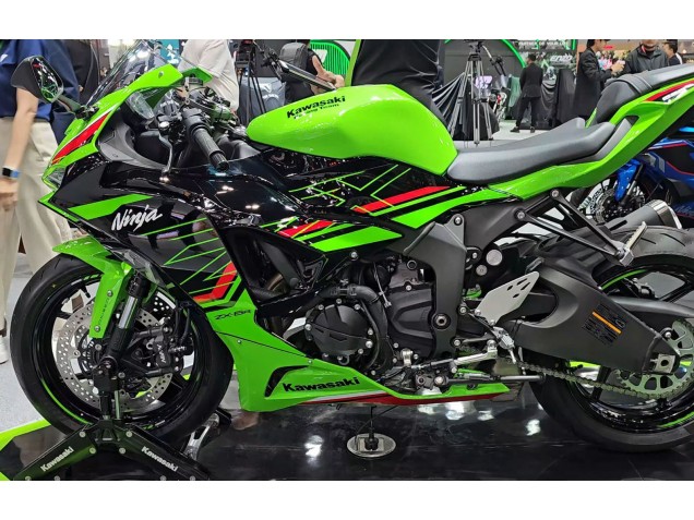Kawasaki ZX6R Motorrad Verkleidung 2023-2025 - Grun Schwarz