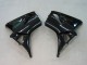 Honda CBR600RR Motorrad Verkleidung 2003-2004 - Glanzendes Schwarz Rot Aufkleber