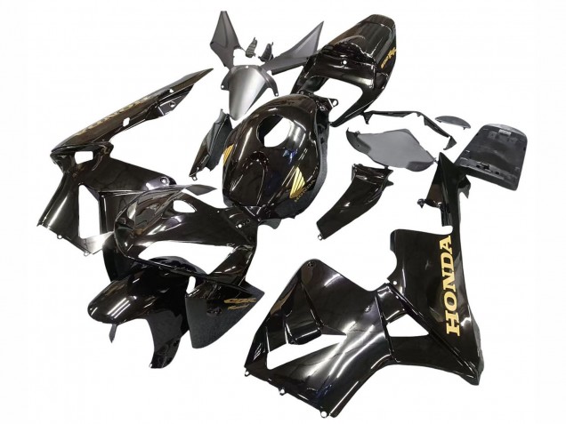 Honda CBR600RR Motorrad Verkleidung 2005-2006 - Schwarz mit Gold Logo