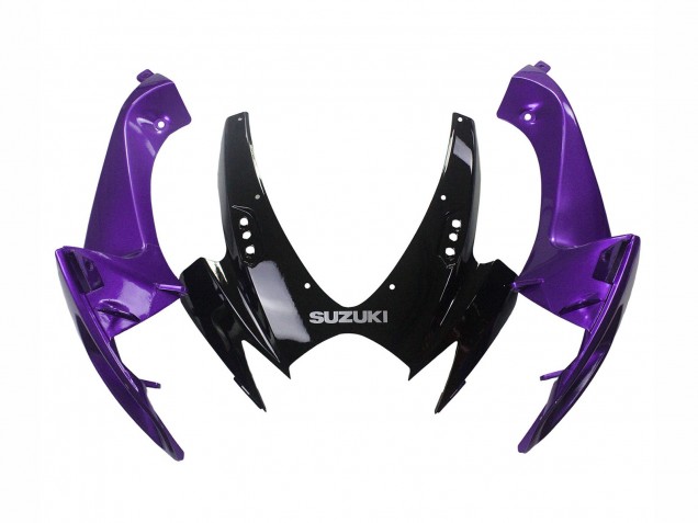 Suzuki GSXR 600 / GSXR 750 Motorrad Verkleidung Kit 2006-2007 - Lila Glanzendes Schwarz