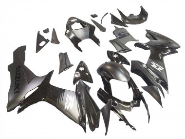 Suzuki GSXR 600 / GSXR 750 Motorrad Verkleidung 2011-2024 - Matt Schwarz Glanzendes Schwarz Weiss Aufkleber