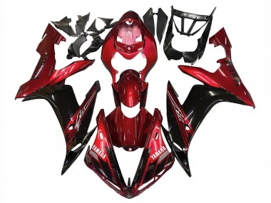 Yamaha YZF 1000 R1 Motorrad Verkleidung 2004-2006 - Rot Glanzendes Schwarz