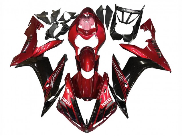 Yamaha YZF 1000 R1 Motorrad Verkleidung 2004-2006 - Rot Glanzendes Schwarz