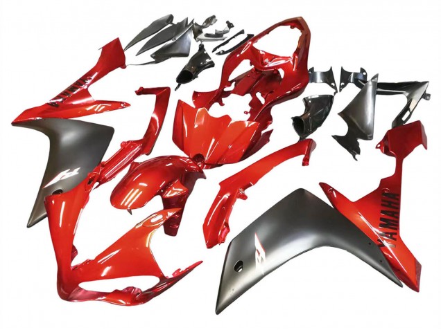 Yamaha YZF 1000 R1 Motorrad Verkleidung 2007-2008 - Rot Matt Schwarz