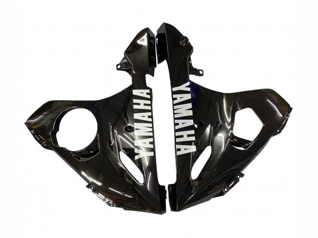 Yamaha YZF R6 Motorrad Verkleidung 2003-2004 - Glanzendes Schwarz Weiss Aufkleber