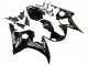 Yamaha YZF R6S Motorrad Verkleidung 2006-2009 - Glanzendes Schwarz Weiss Aufkleber