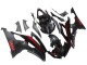 Yamaha YZF 600 R6 Motorrad Verkleidung 2008-2016 - Glanzendes Schwarz Matt Schwarz Rot Streifen