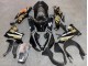 Kawasaki ZX10R Motorrad Verkleidung 2021-2025 - Glanzendes Schwarz Gold Elf Schnee