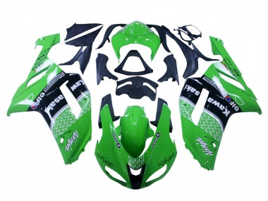 Kawasaki ZX6R Motorrad Verkleidung 2007-2008 - Grun Schwarz Ninja