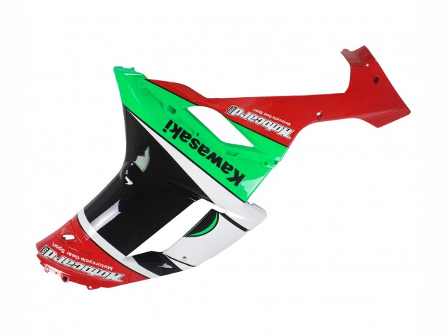 Kawasaki ZX6R Motorrad Verkleidung 2007-2008 - Grun Rot
