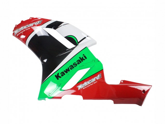 Kawasaki ZX6R Motorrad Verkleidung 2007-2008 - Grun Rot