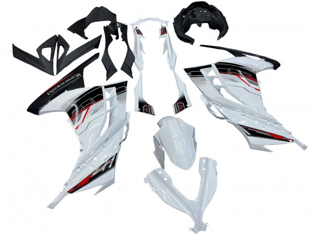 Kawasaki EX300 Motorrad Verkleidung 2013-2024 - Weiss Rot Schwarz