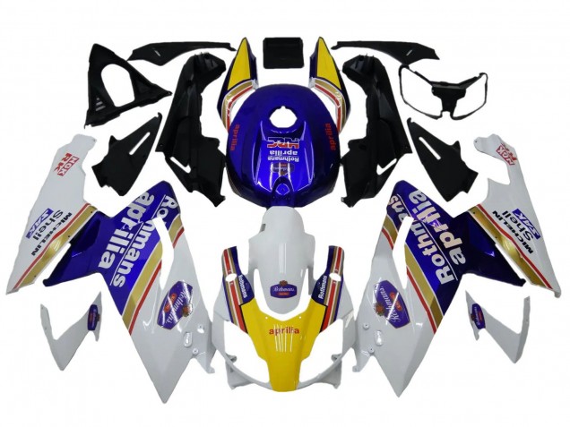 Aprilia RS125 Motorrad Verkleidung 2006-2011 - Weiss Blau Gelb Rothmans
