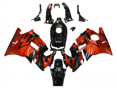 Honda CBR600 F2 Motorrad Verkleidung 1991-1994 - Orange Glanzendes Schwarz