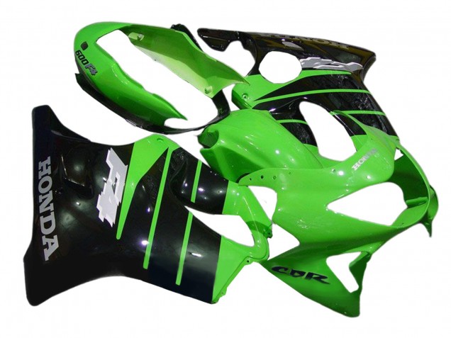 Honda CBR600 F4 Motorrad Verkleidung 1999-2000 - Grun Glanzendes Schwarz