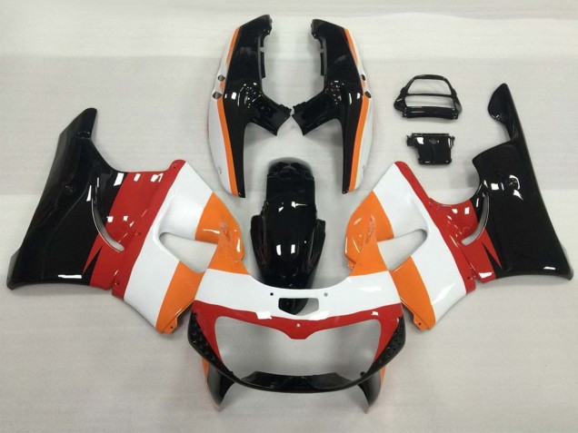 Honda CBR900RR 893 Motorrad Verkleidung 1994-1995 - Orange Weiss Rot Glanzendes Schwarz
