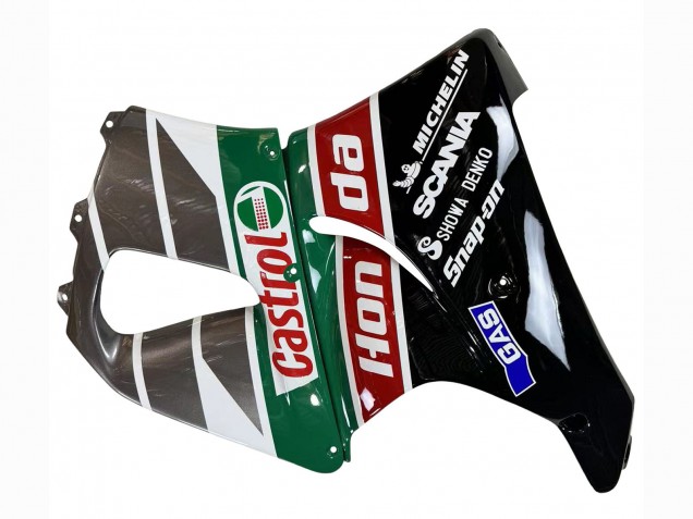 Honda CBR900RR 893 Motorrad Verkleidung 1996-1997 - Weiss Grun Grau Glanzendes Schwarz Castrol