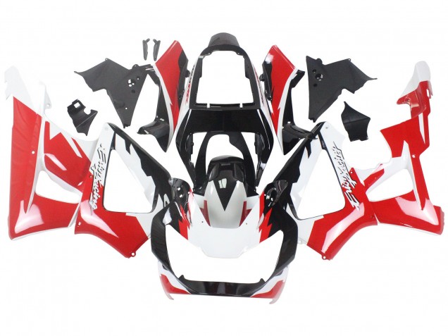 Honda CBR900RR 929 Motorrad Verkleidung 2000-2001 - Weiss Rot Glanzendes Schwarz Rennen