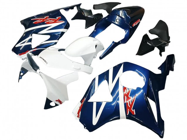 Honda CBR900RR 954 Motorrad Verkleidung 2002-2003 - Weiss Dunkel Blau