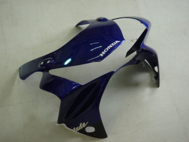 Honda CBR900RR 954 Motorrad Verkleidung Kit 2002-2003 - Blau Glanzendes Schwarz