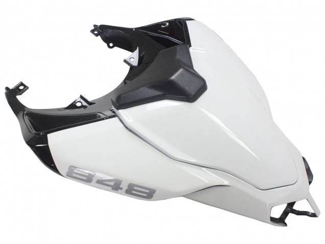 Ducati 848/1098/1198 Motorrad Verkleidung 2007-2014 - Weiss Glanzendes Schwarz Corse