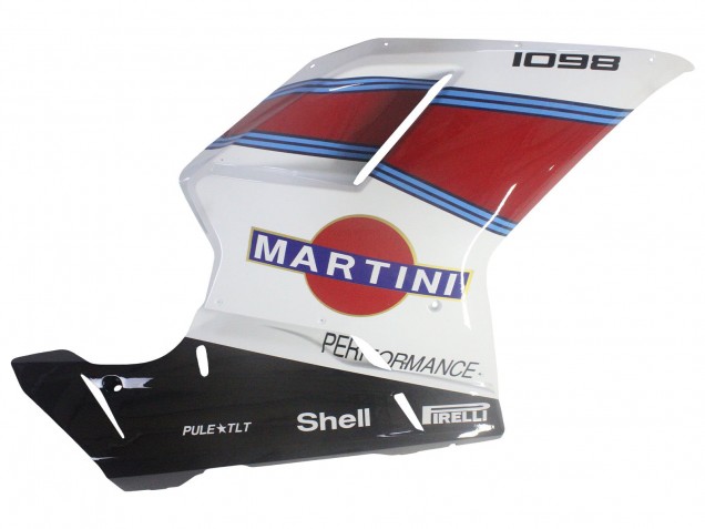 Ducati 1098 Motorrad Verkleidung 2007-2014 - Weiss Rot Blau Glanzendes Schwarz Martini