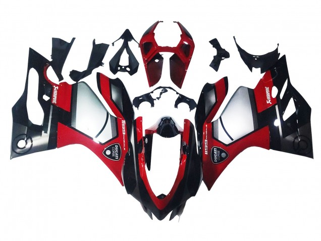 Ducati 1199 Motorrad Verkleidung 2011-2014 - Rot Silber Schwarz
