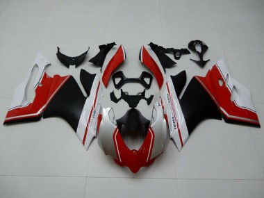 Ducati 1199 Motorrad Verkleidung 2011-2014 - Weiss Rot Matt Schwarz