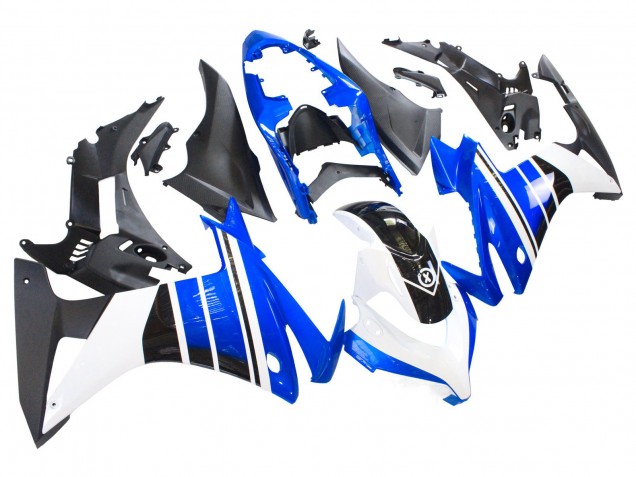 Honda CBR500R Motorrad Verkleidung 2013-2015 - Blau Weiss Matt Schwarz