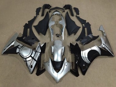 Honda CBR500R Motorrad Verkleidung 2013-2015 - Silber Glanzendes Schwarz