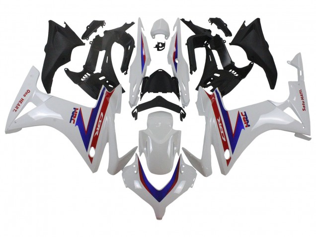 Honda CBR500R Motorrad Verkleidung 2013-2015 - Weiss Rot Blau HRC