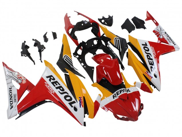 Honda CBR500R Motorrad Verkleidung 2016-2018 - Gelb Weiss Rot Repsol HRC