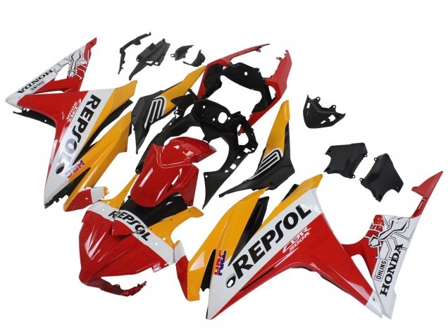 Honda CBR500R Motorrad Verkleidung 2016-2018 - Gelb Weiss Rot Repsol HRC