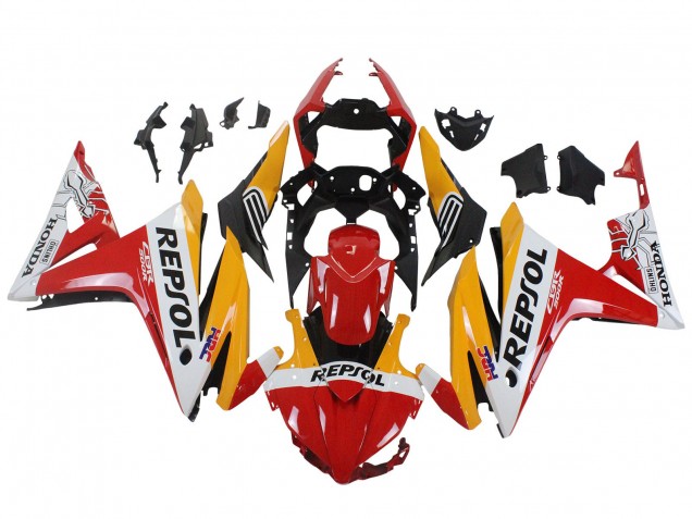Honda CBR500R Motorrad Verkleidung 2016-2018 - Gelb Weiss Rot Repsol HRC