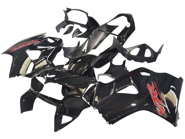 Honda VFR 800 Motorrad Verkleidung 1998-2001 - Glanzendes Schwarz Rot Aufkleber