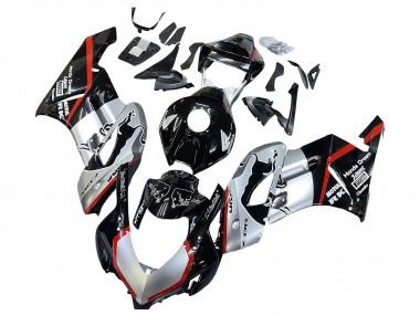 Honda CBR1000RR Motorrad Verkleidung 2004-2005 - Silber Glanzendes Schwarz Rot Streifen