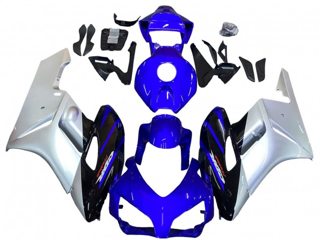 Honda CBR1000RR Motorrad Verkleidung 2004-2005 - Silber Blau Glanzendes Schwarz